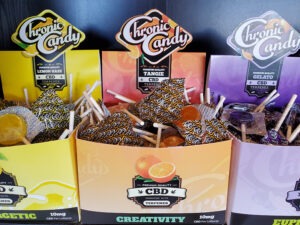 Chronic Candy 10mg CBD lollipop edibles at Nature's Green House in Fort Lauderdale, FL